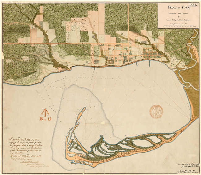 Plan of York, Lieut. Philpotts, 1818, MT 109