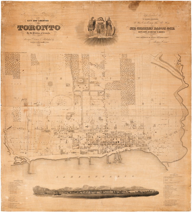 Topographical map of the city and liberties of Toronto