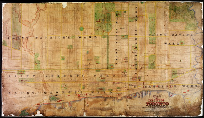 Plan of the City of Toronto, H.J. Browne, 1862, MT 845