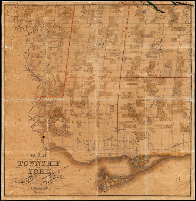 Plan of the Township of York, J.O. Browne, 1851, Series 443, File 40